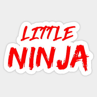 Red and Black Little Ninja Sticker